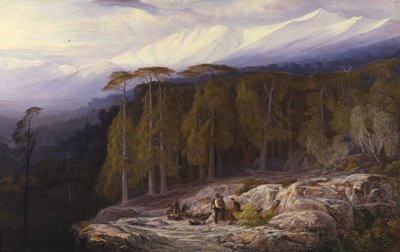 El bosque de Valdoniello, Córcega, 1869 de Edward Lear