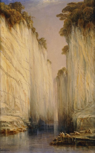 Las rocas de mármol - Nerbudda Jubbulpore, 1882 de Edward Lear