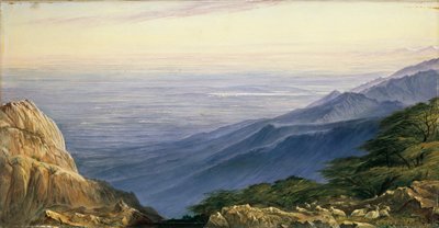 Las llanuras de Lombardía desde Monte Generoso, 1880 de Edward Lear