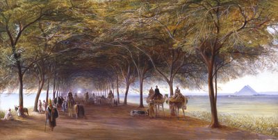 El camino a las pirámides de Giza, c. 1873 de Edward Lear