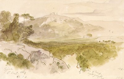 El templo de Afaia en Egina de Edward Lear