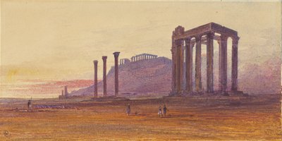 El Templo de Zeus Olímpico, Grecia de Edward Lear