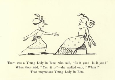 Había una joven dama de azul, que dijo, ¿Eres tú? ¿Eres tú? de Edward Lear