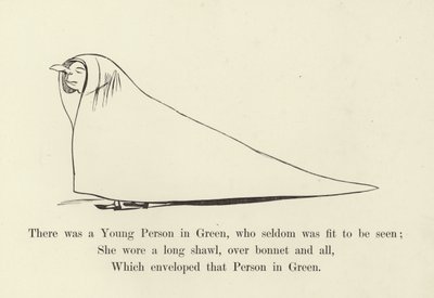 Había una joven persona de verde, que rara vez era apta para ser vista de Edward Lear