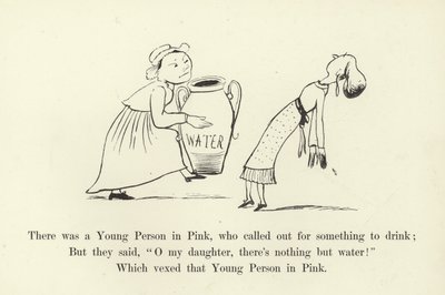 Había una joven persona de rosa, que pidió algo para beber de Edward Lear