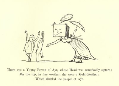 Había una joven persona de Ayr, cuya cabeza era notablemente cuadrada de Edward Lear
