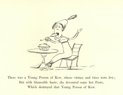 Había una joven persona de Kew, cuyas virtudes y vicios eran pocos de Edward Lear