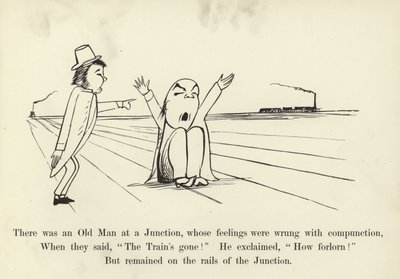 Había un viejo en una intersección, cuyos sentimientos estaban mal con compunción de Edward Lear