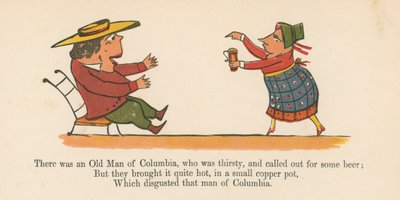 Había un viejo de Columbia, que tenía sed y pidió cerveza, de 