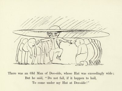 Había un viejo de Dee-side, cuyo sombrero era extremadamente ancho de Edward Lear