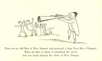 Había un Viejo de West Dumpet, que poseía una gran Nariz como una Trompeta de Edward Lear