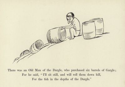 Había un hombre mayor de Dargle, que compró seis barriles de gárgaras de Edward Lear