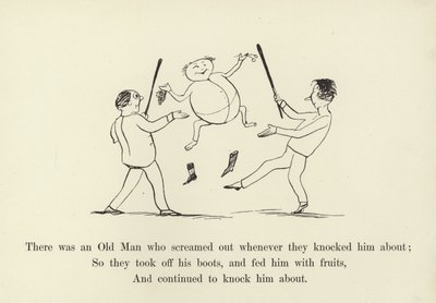 Había un viejo que gritaba cada vez que lo golpeaban de Edward Lear
