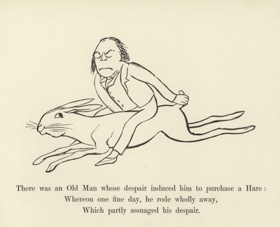 Había un viejo, cuya desesperación lo indujo a comprar una liebre de Edward Lear