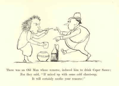 Había un Viejo cuyo remordimiento, lo indujo a beber Salsa de Alcaparras de Edward Lear