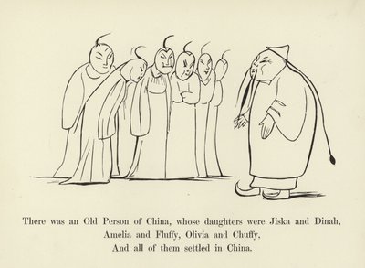 Había una Persona Mayor de China, cuyas hijas eran Jiska y Dinah de Edward Lear