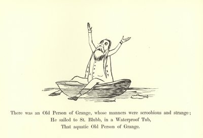 Había una persona mayor de Grange, cuyos modales eran extraños y raros de Edward Lear