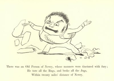 Había una persona mayor de Newry, cuyos modales estaban teñidos de furia de Edward Lear