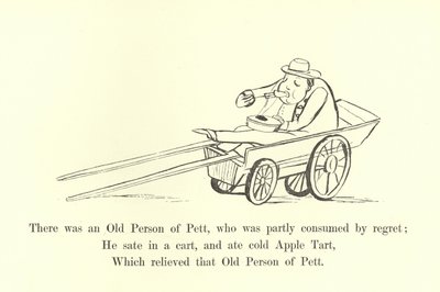 Había una persona mayor de Pett, que estaba parcialmente consumida por el arrepentimiento de Edward Lear