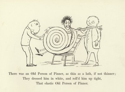 Había una persona mayor de Pinner, tan delgada como una vara, si no más delgada de Edward Lear