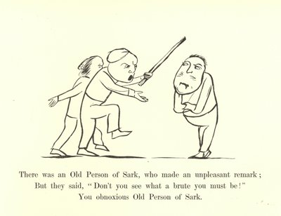 Había una Persona Mayor de Sark, que hizo un comentario desagradable de Edward Lear