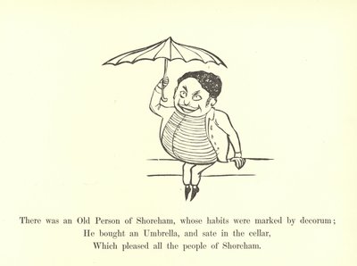 Había una anciana de Shoreham, cuyos hábitos se caracterizaban por el decoro de Edward Lear