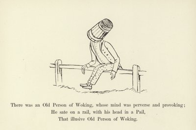 Había una persona mayor de Woking, cuya mente era perversa y provocadora de Edward Lear