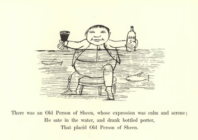 Había una persona mayor de Sheen, cuya expresión era calma y serena de Edward Lear