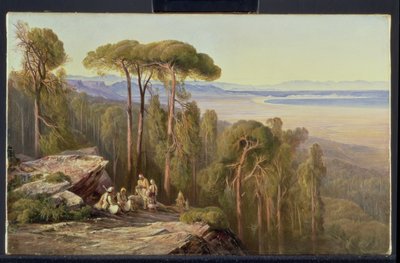 Viajeros en un bosque de Edward Lear