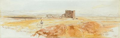 Dos vistas de Tebas de Edward Lear