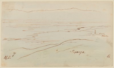 Vista de Turín con la Superga de Edward Lear