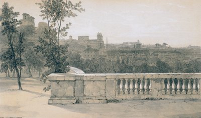 Vistas de Roma y sus Alrededores: Roma desde Monte Pincio de Edward Lear