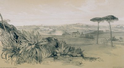 Vistas de Roma y sus Alrededores: Roma desde una Villa sobre Porta Portese de Edward Lear