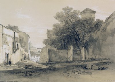 Vistas de Roma y sus Alrededores: Vía Porta Pinciana en Roma de Edward Lear