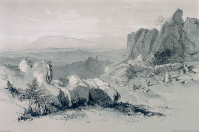 Vistas de Roma y sus Alrededores: Vista de Olevano de Edward Lear