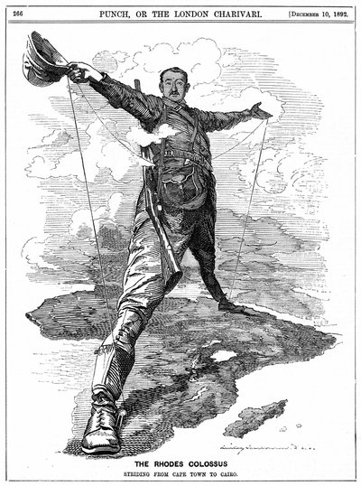 Cecil John Rhodes, de "Punch". de Edward Linley (after) Sambourne