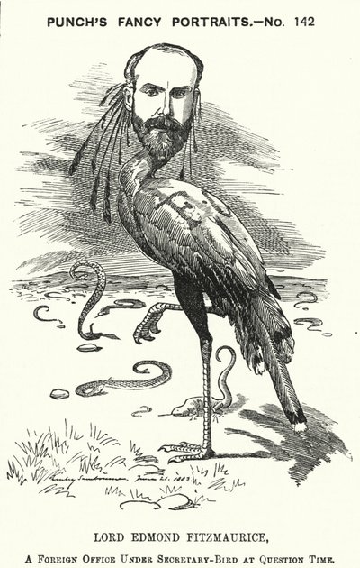 Caricatura de Punch: Edmond Fitzmaurice de Edward Linley (after) Sambourne