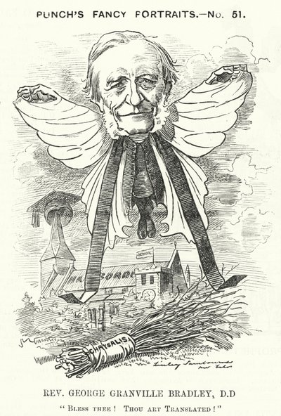 Caricatura de Punch: George Granville Bradley, divino, erudito y decano de Westminster inglés de Edward Linley (after) Sambourne