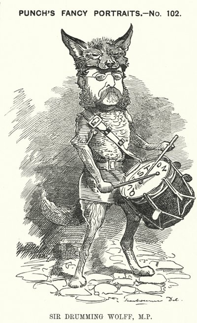 Caricatura de Punch: Henry Drummond Wolff, político conservador inglés de Edward Linley (after) Sambourne
