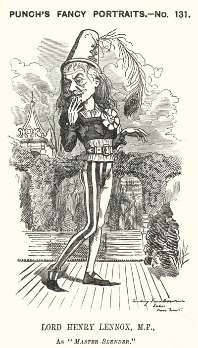 Caricatura de Punch: Lord Henry Lennox, político conservador inglés de Edward Linley (after) Sambourne