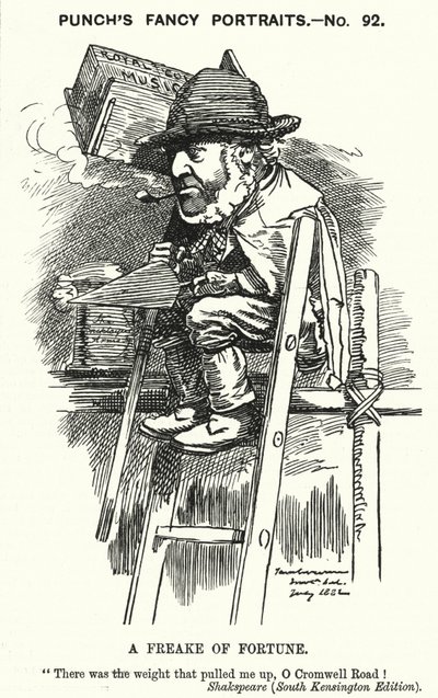 Caricatura de Punch: Sir Charles James Freake de Edward Linley (after) Sambourne