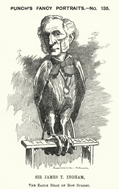 Caricatura de Punch: Sir James Taylor Ingham, abogado y magistrado inglés (grabado) de Edward Linley (after) Sambourne