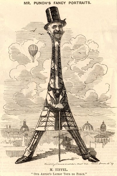 Caricatura de Gustave Eiffel de Edward Linley Sambourne