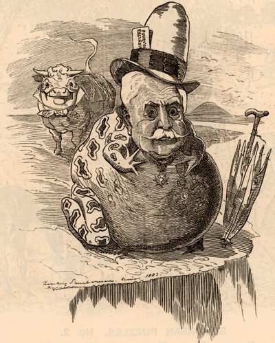 Caricatura de Ferdinand de Lesseps de Edward Linley Sambourne