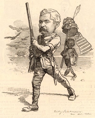 Ilustración con Henry Morton Stanley de Edward Linley Sambourne