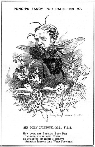 John Lubbock, primer Barón Avebury, banquero, arqueólogo, naturalista y político inglés, 1882 de Edward Linley Sambourne