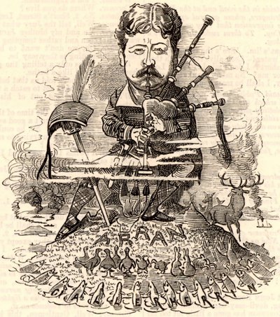 William Douglas-Hamilton tocando la gaita de Edward Linley Sambourne