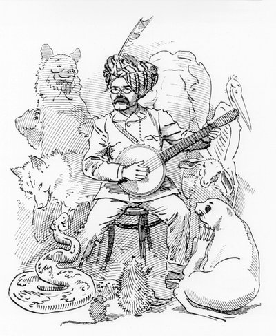 Ilustración para la caricatura de Sambourne de Punch, Rudyard Kipling de Edward Linley Sambourne