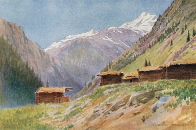 Mirando hacia abajo el valle de Gurais, desde el pueblo de Dudhgai de Edward Mary Joseph Molyneux