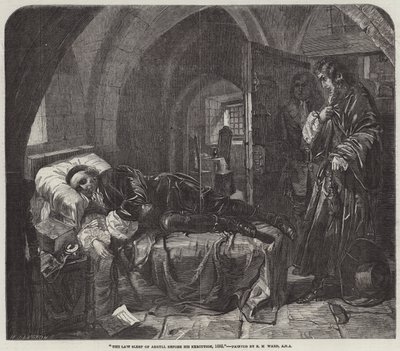 El último sueño de Argyll antes de su ejecución, 1685 de Edward Matthew Ward